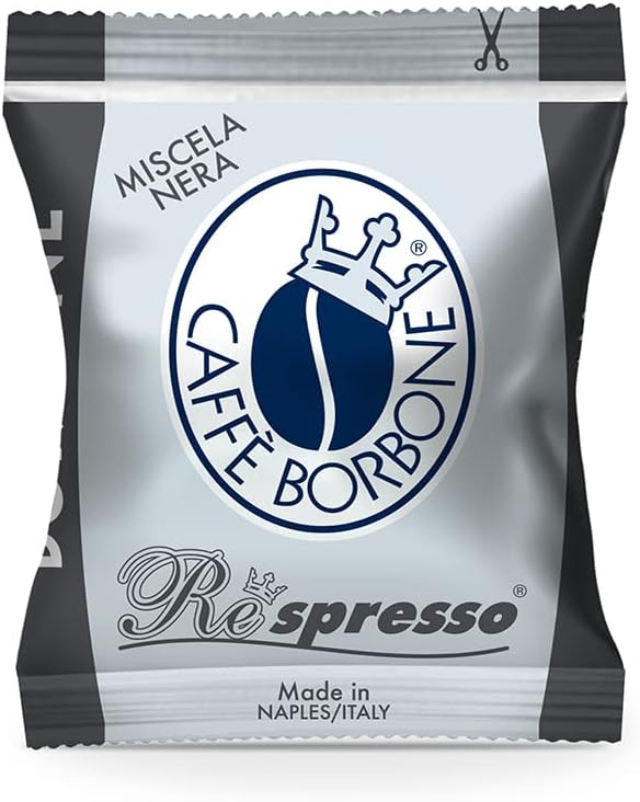 CAFFÈ BORBONE Respresso, Miscela Nera - 50 Capsule - Compatibili con le Macchine ad uso domestico Nespresso